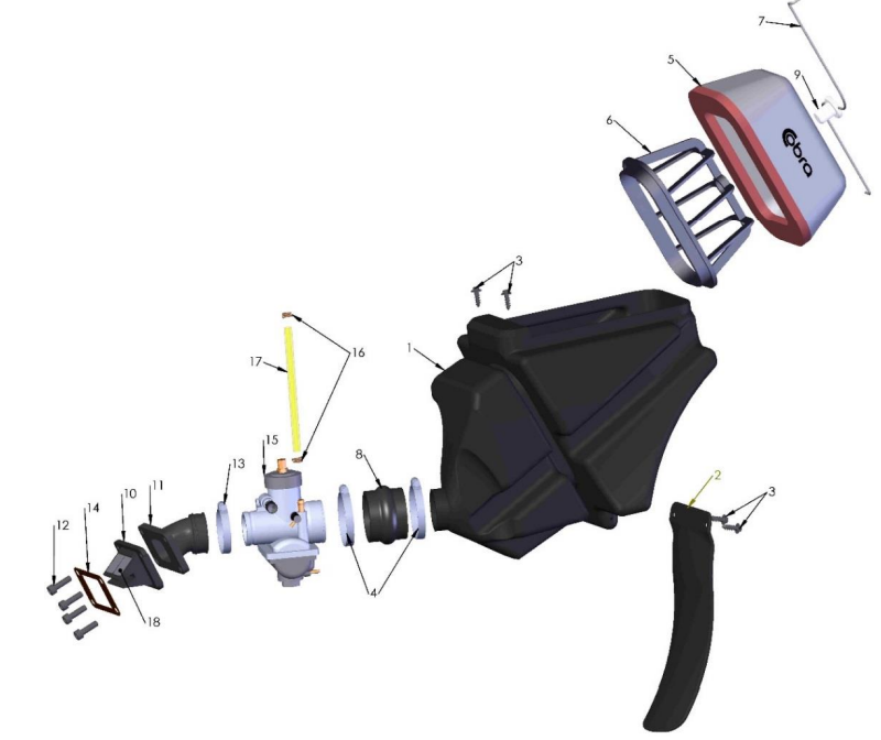 2019 Cobra CX65 Parts - Air Box & Inlet System