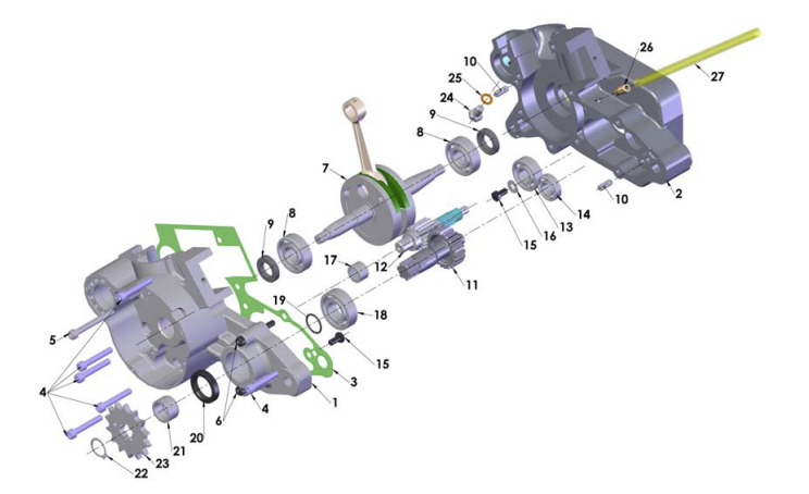 2012 CX50 BW Engine Bottom End and Transmission