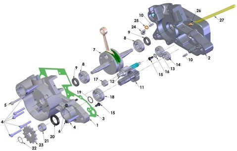 2012 Cobra 50SR (King) Parts – Engine – Bottom End and Transmission