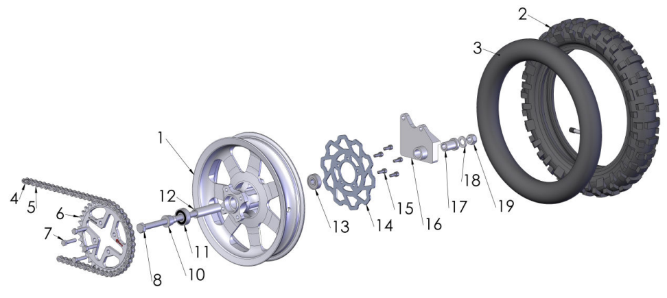 2015 Cobra 50JR Rear Wheel