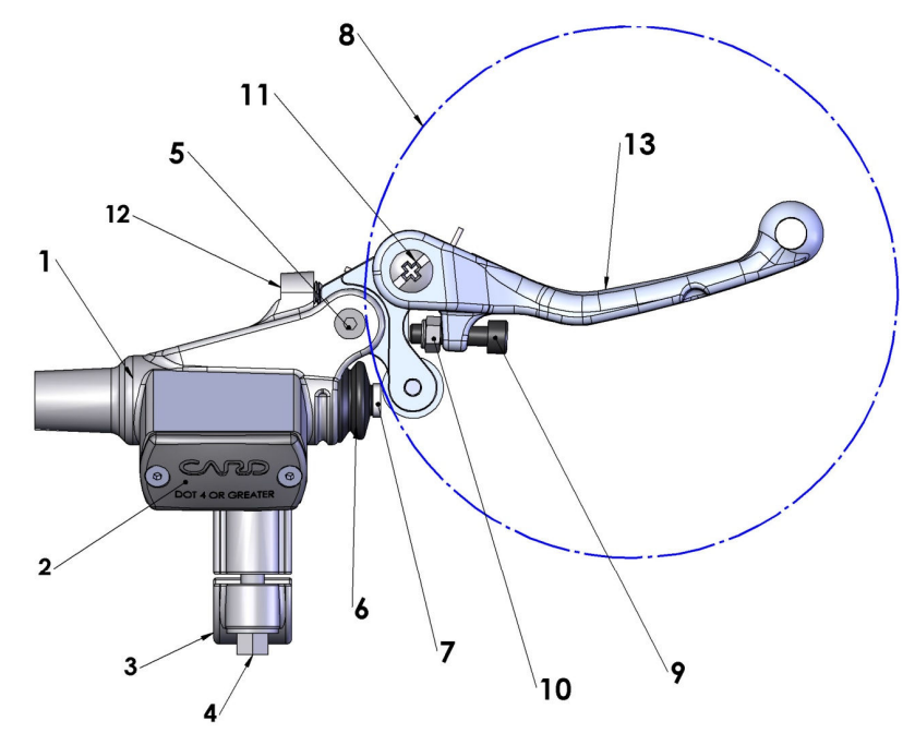 2015 Cobra CX65 Parts – Front Brakes – Master Cylinder