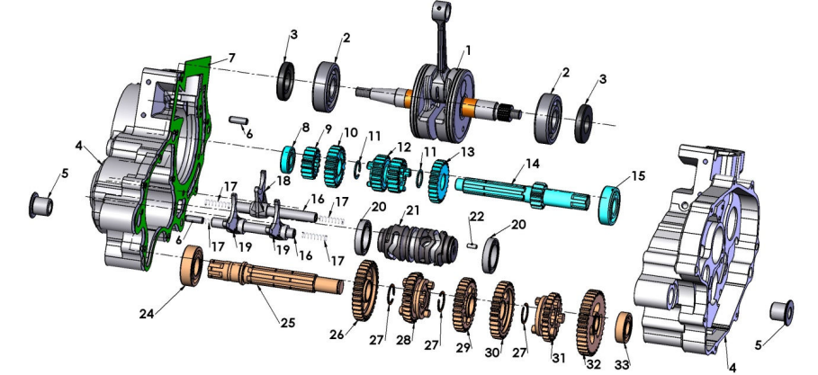 2015 Cobra CX65 Parts – Engine – Transmission