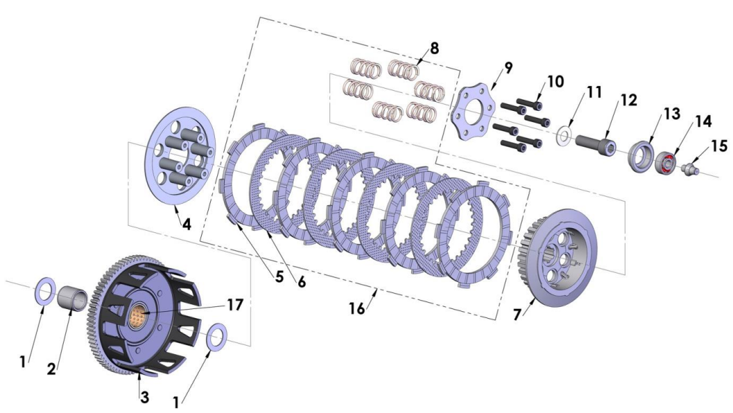 2016 Cobra CX65 Parts – Engine Clutch