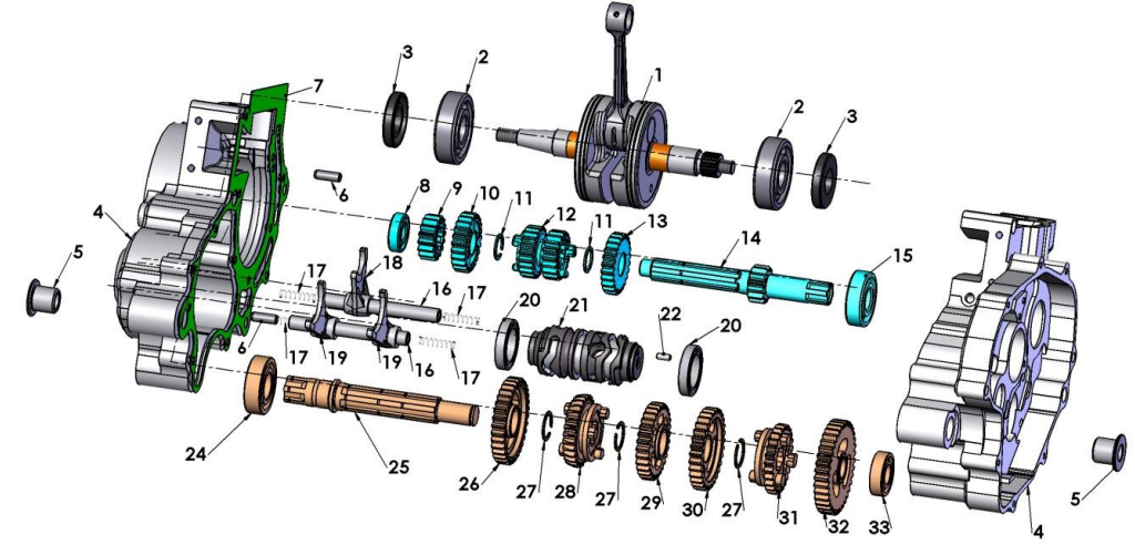 2016 Cobra CX65 Parts – Engine – Transmission
