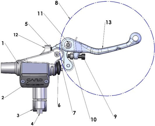 2016 Cobra CX65 Parts – Front Brakes – Master Cylinder