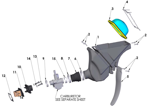 2017 Cobra 50FWE Parts – Airbox & Inlet System
