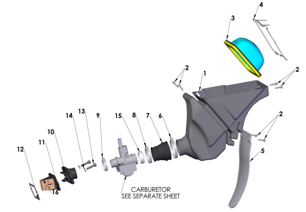 2017 Cobra 50SR (King) Parts – Airbox & Inlet System