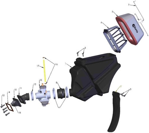 2017 Cobra CX65 Parts – Airbox & Inlet System