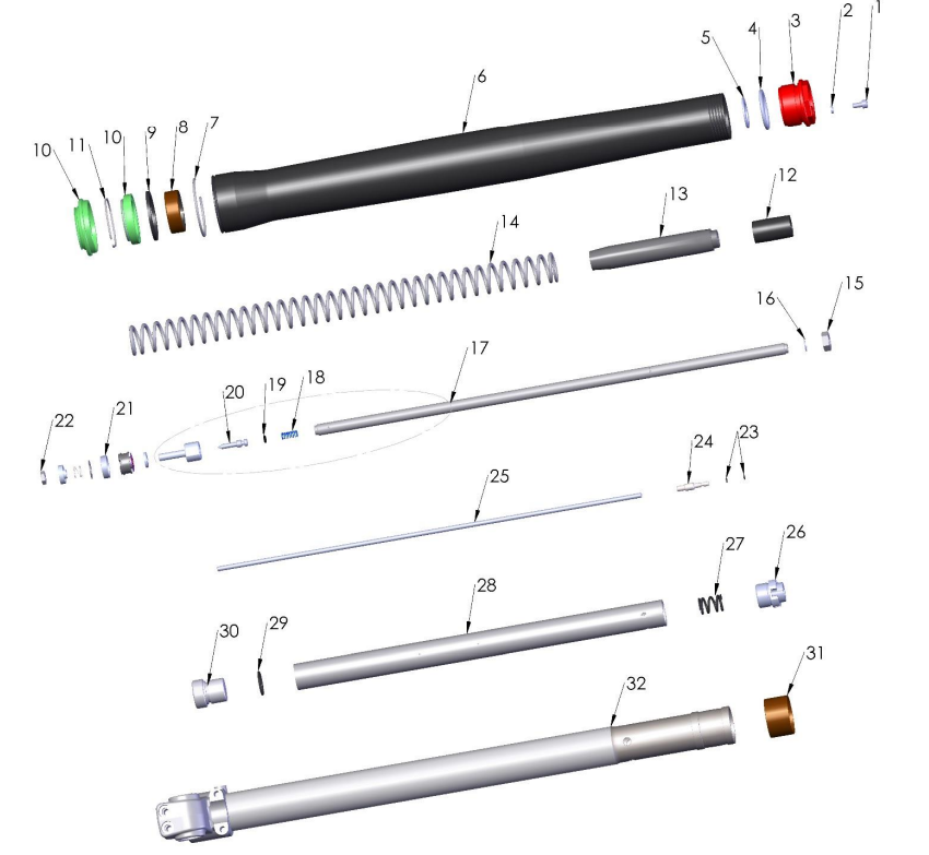 2018 Cobra 50JR Parts - Forks - Leg Assembly - Non-Brake
Side