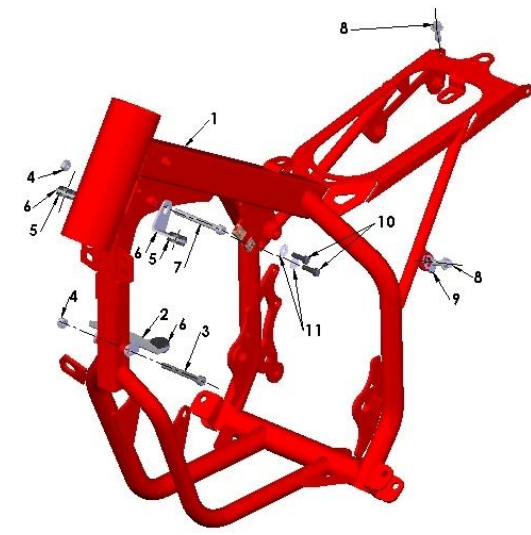 2018 Cobra 50JR Parts - Frame - Mounting Hardware II