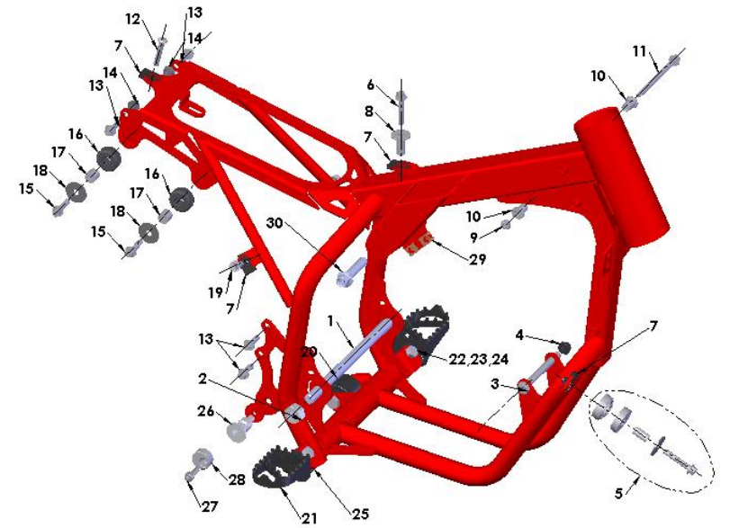 2018 Cobra 50P3 Parts - Frame - Mounting Hardware I