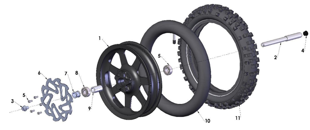 2018 Cobra 50P3 Parts - Front Wheel