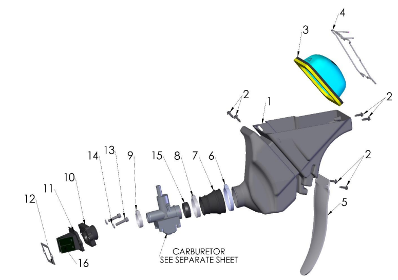 2018 Cobra 50SR (King) Parts - Airbox & Inlet System
