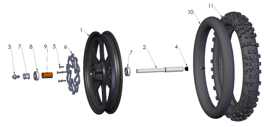 2018 Cobra 50SR (King) Parts - Front Wheel