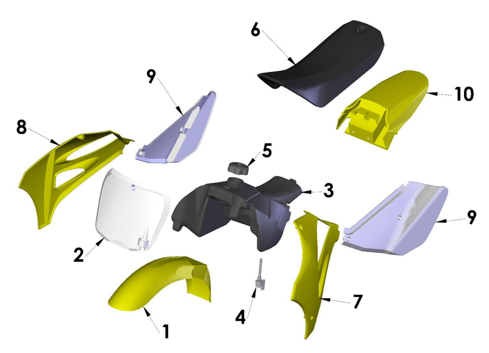2018 Cobra 50SR (King) Parts - Plastic Bodywork & Seat
