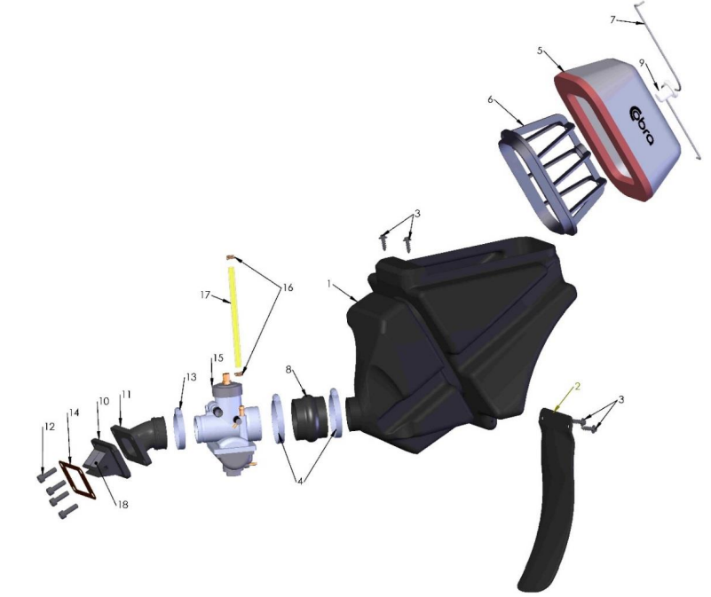 2018 Cobra CX65 Parts - Air Box & Inlet System