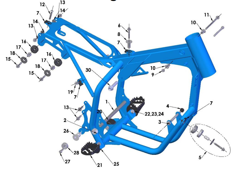 2019 Cobra 50JR Parts - Frame - Mounting Hardware I