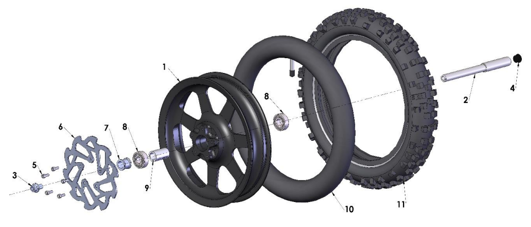 2019 Cobra 50JR Parts - Front Wheel