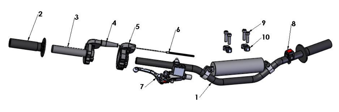 2019 Cobra 50P3 Parts - Bars and Controls