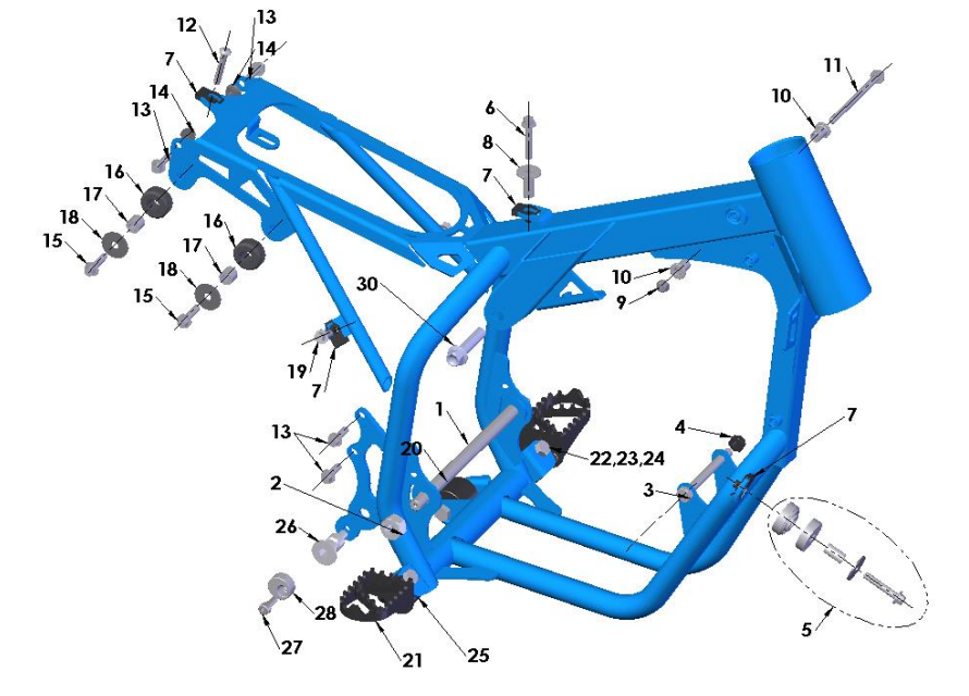 2019 Cobra 50P3 Parts - Frame - Mounting Hardware I
