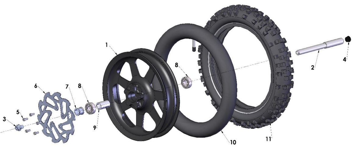 2019 Cobra 50P3 Parts - Front Wheel