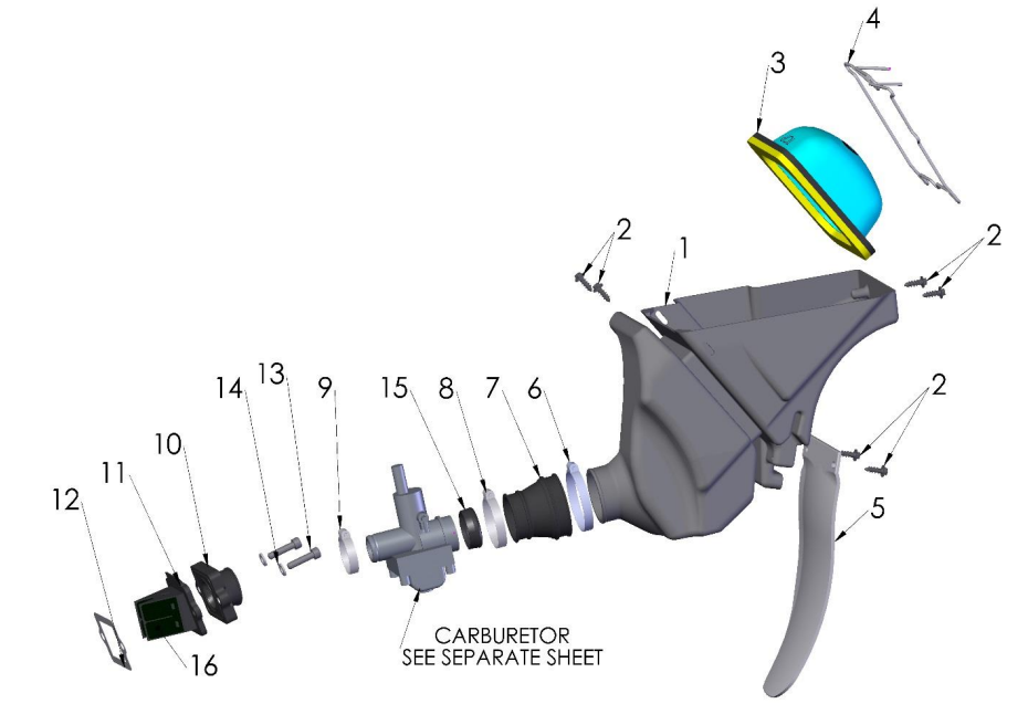 2019 Cobra 50SR (King) Parts - Airbox & Inlet System