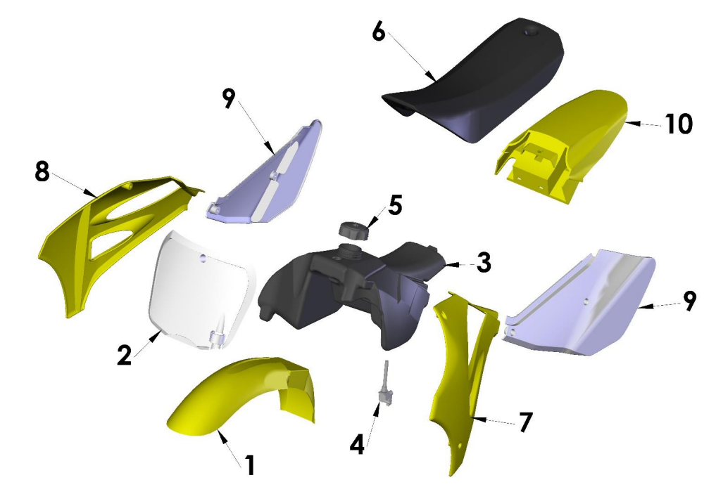 2019 Cobra 50SR (King) Parts - Plastic Bodywork & Seat