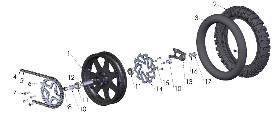2019 Cobra 50SR (King) Parts - Rear Wheel