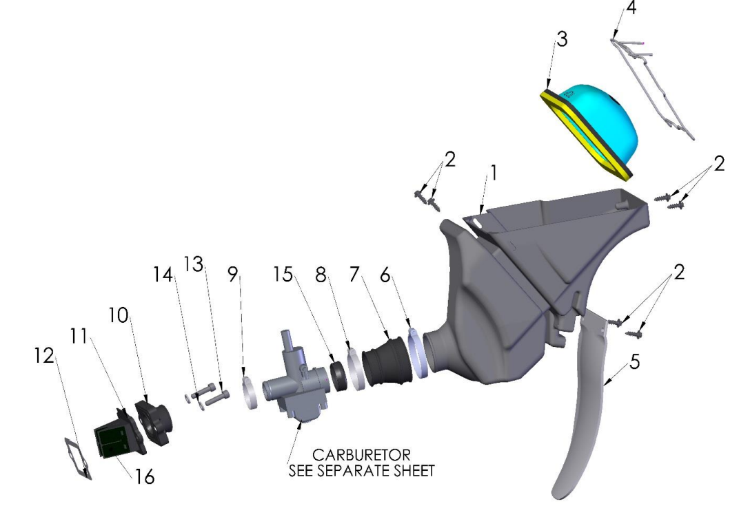 2020-CX50-King Parts- Airbox & Inlet System