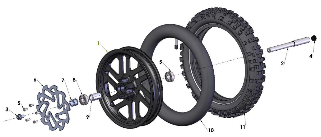 2022-CX50JR Parts- Front Wheel