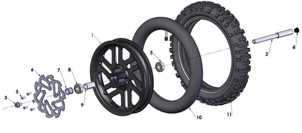 2022-CX50P3 Parts- Front Wheel