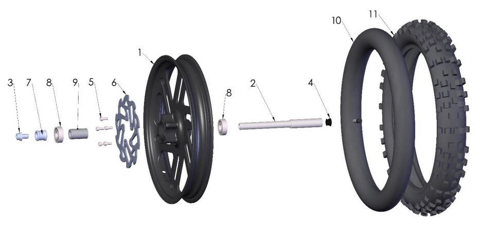 2022-CX50SR-KING Parts- Front Wheel