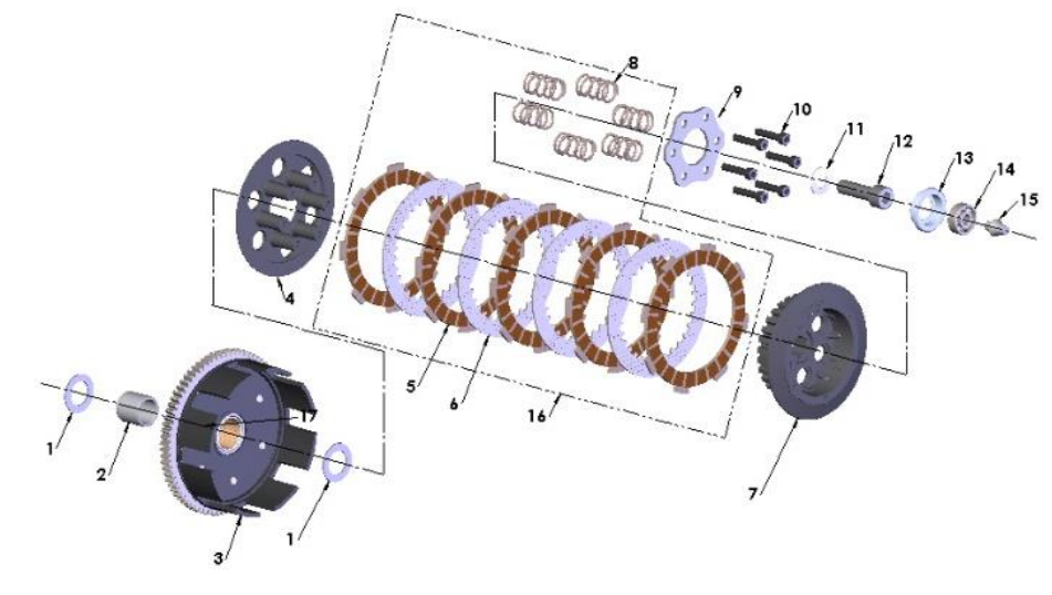2022-CX65 Parts- Engine Clutch