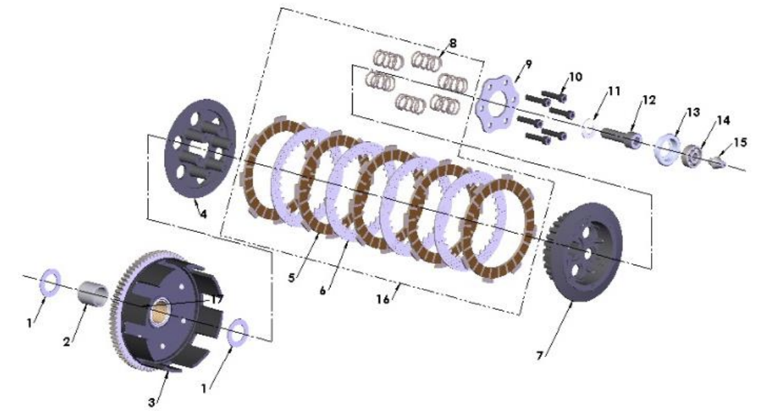 2023 CX65 Parts- Engine Clutch