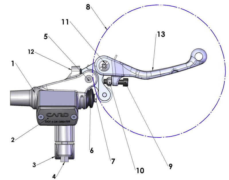 2023 CX65 Parts- Front Brakes- Master Cylinder