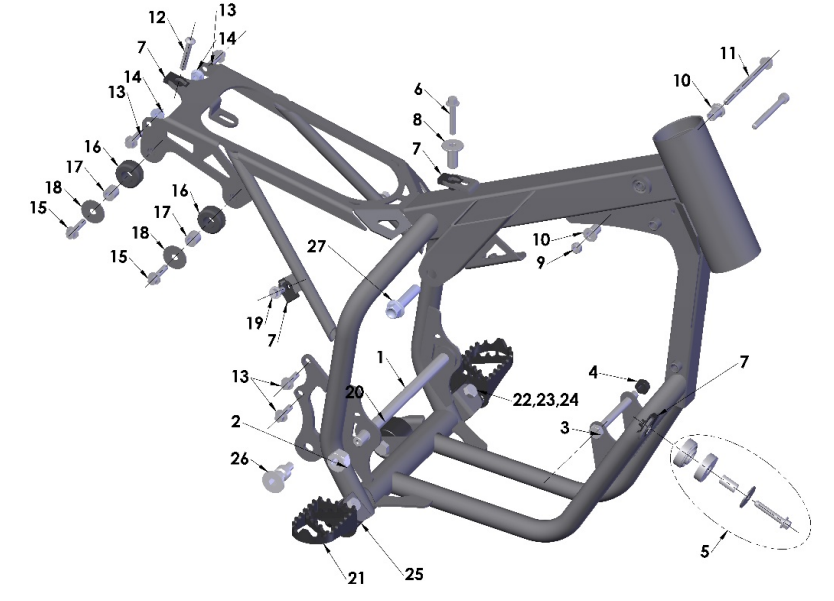 2024 CX50JR Parts – Frame – Mounting Hardware I