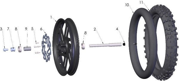 2025 CX3E Parts – Front Wheel