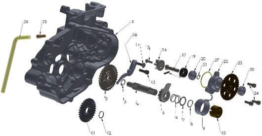 2025 CX65 Parts – Engine – Kick Mechanism & Water Pump
