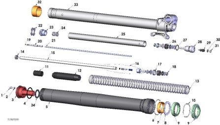 2025 CX65 Parts – Fork – Leg Assembly – Brake Side