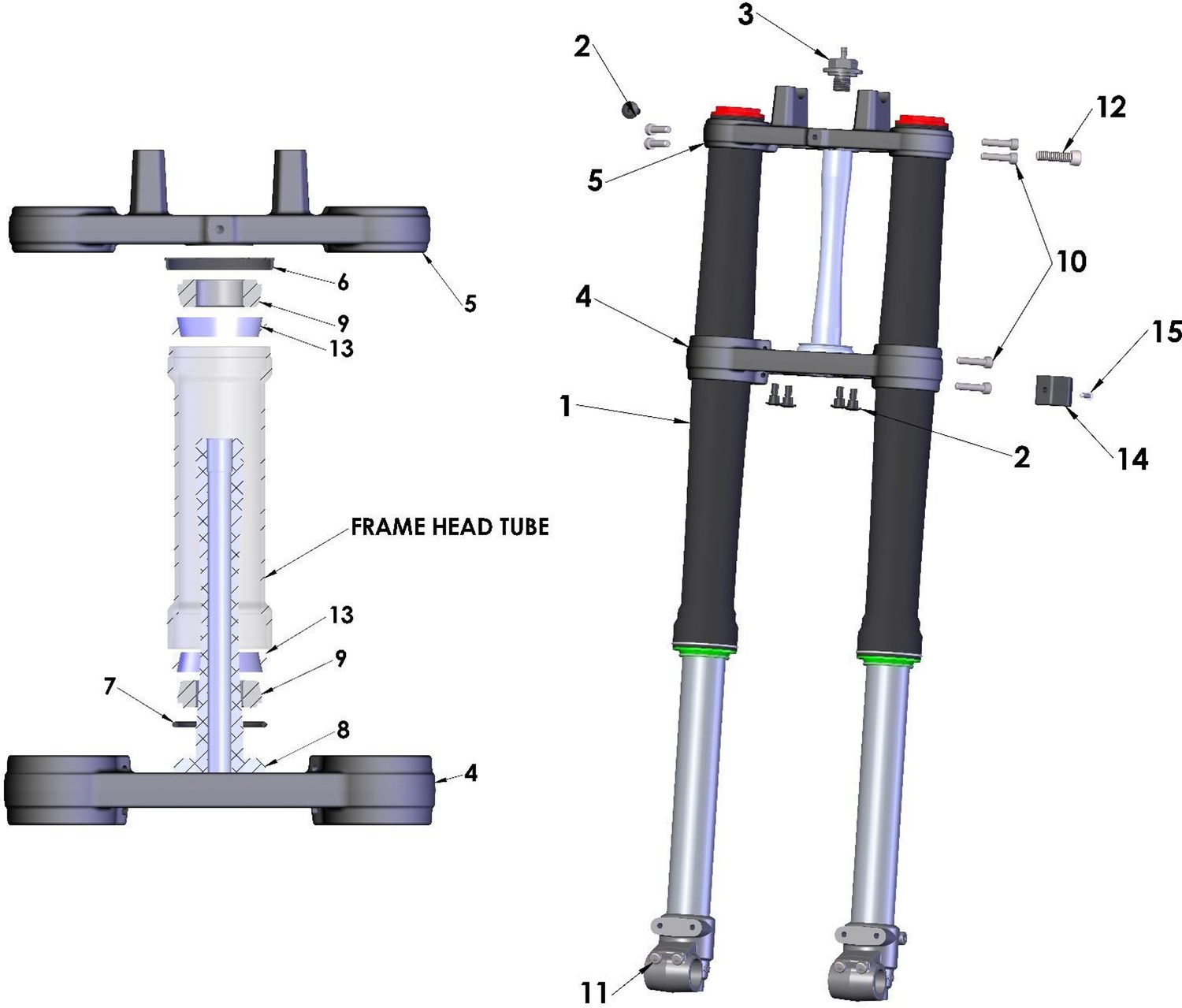 2025 CX65 Parts – Forks & Triple Clamps