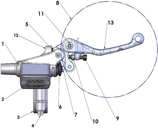 2025 CX65 Parts – Front Brakes – Master Cylinder