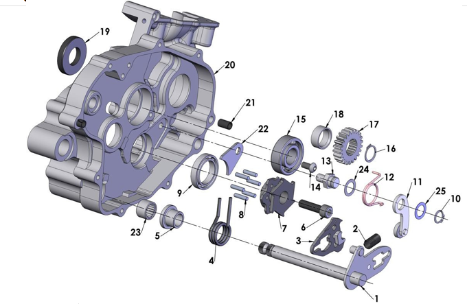 2013 Cobra CX65 Parts – Engine – Shift Mechanism