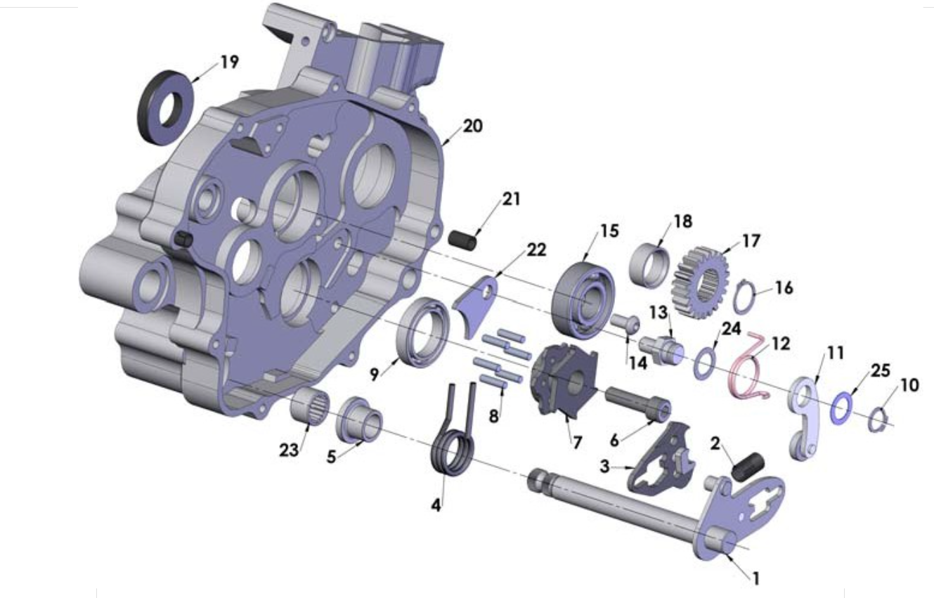 2012 Cobra CX65 Parts – Engine – Shift Mechanism