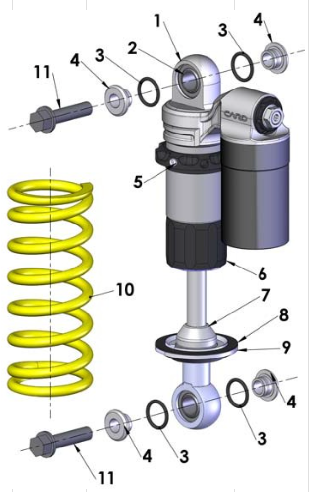 2012 Cobra 50JR Parts – Shock