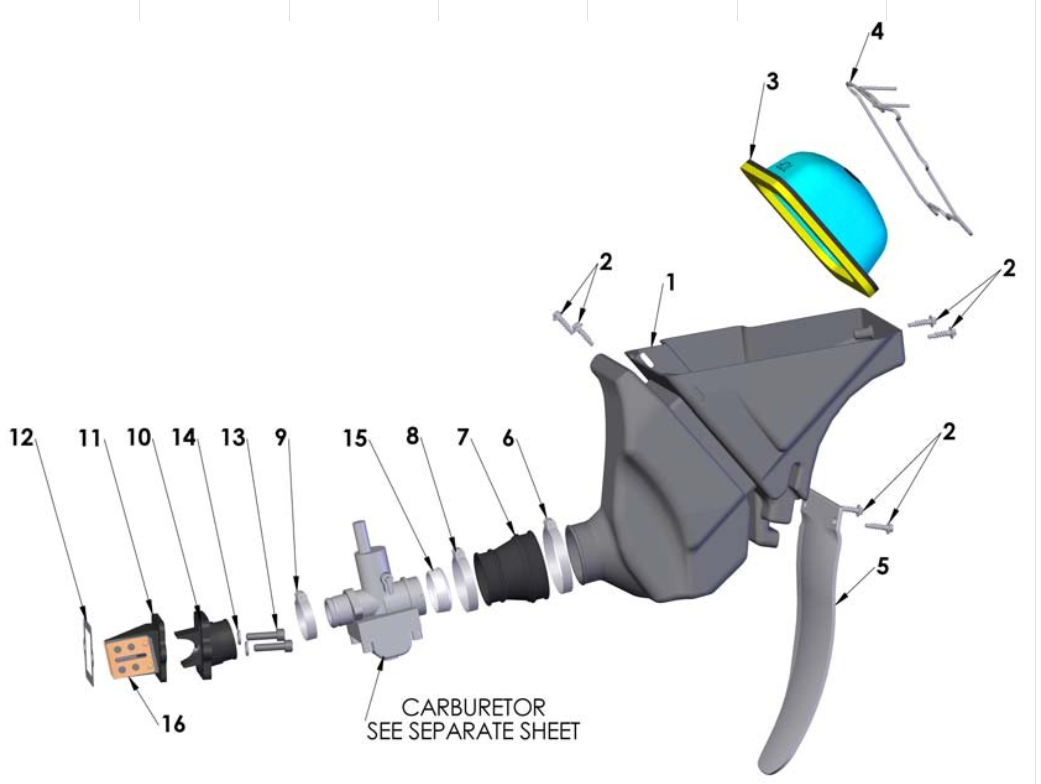 Cobra 50SR (King) 2012 Parts – Airbox & Inlet System