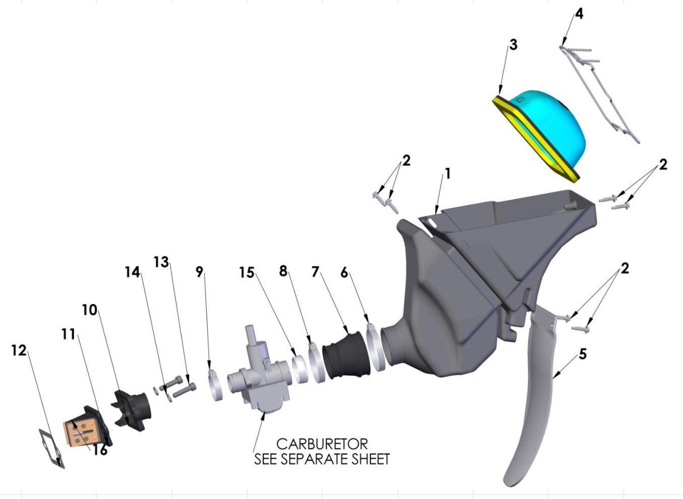2013 Cobra 50SR (King) Parts – Airbox & Inlet System