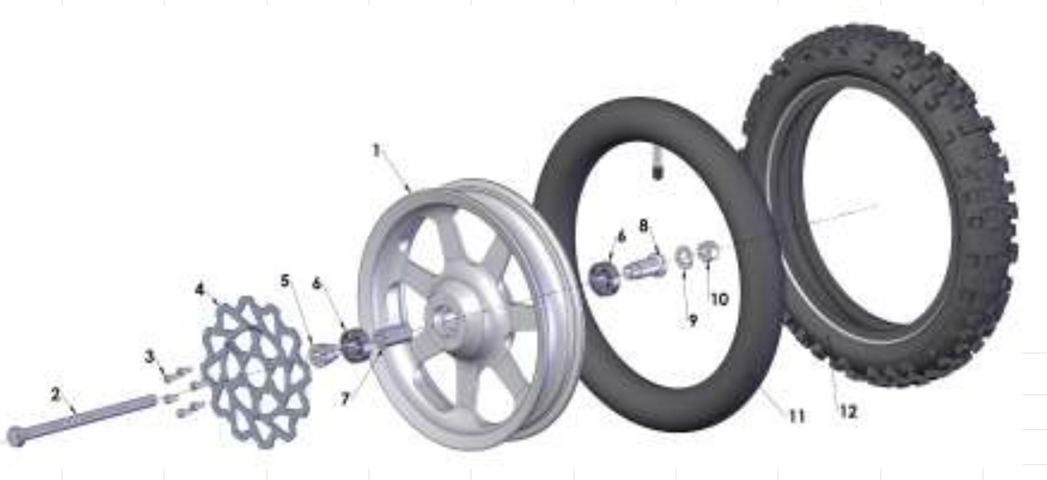 2013 Cobra 50JR Parts – Front Wheel