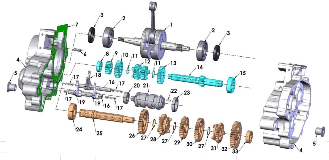 2013 Cobra CX65 Parts – Engine – Transmission