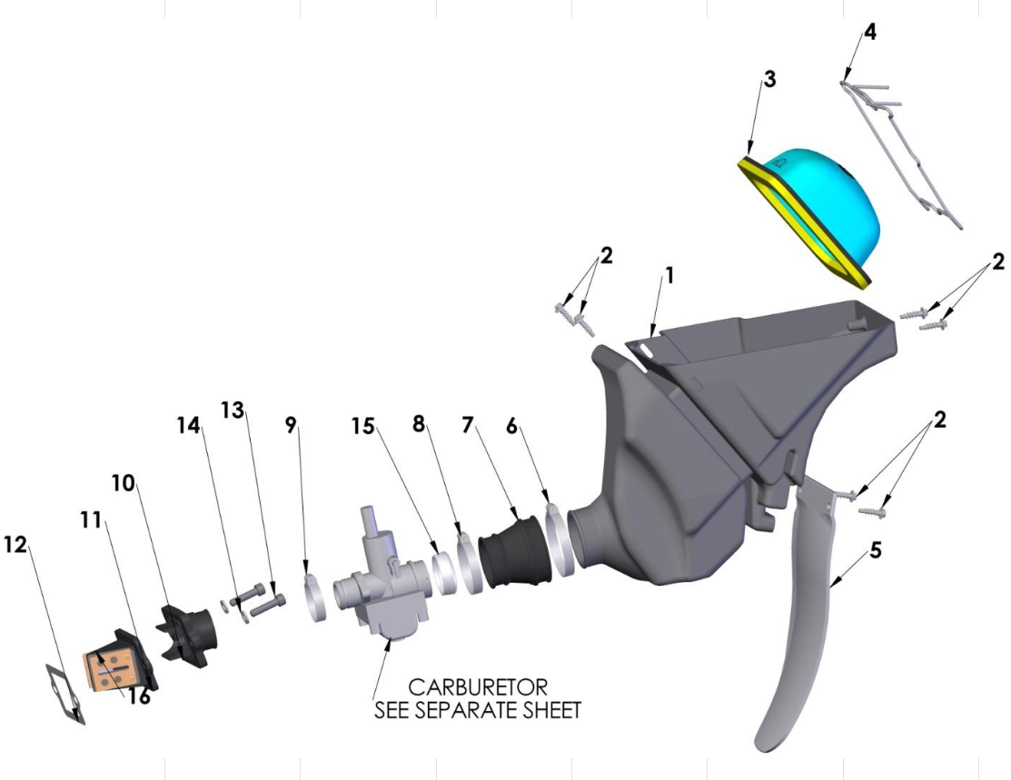 2014 Cobra 50SR (King) Parts – Airbox & Inlet System