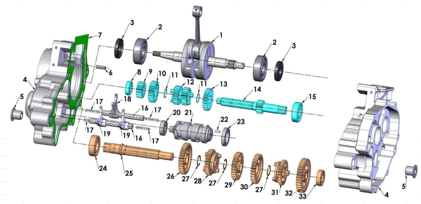 2014 Cobra CX65 Parts – Engine – Transmission